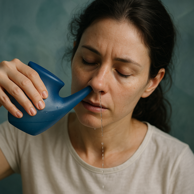 شستشوی بینی عمل شده